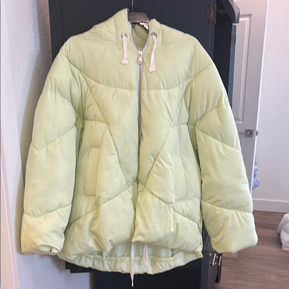 Light Green Puffer Jacket
